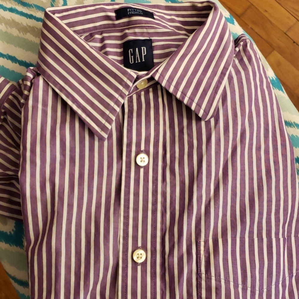 Gap Premium Fitted Button Down Shirt Size Large